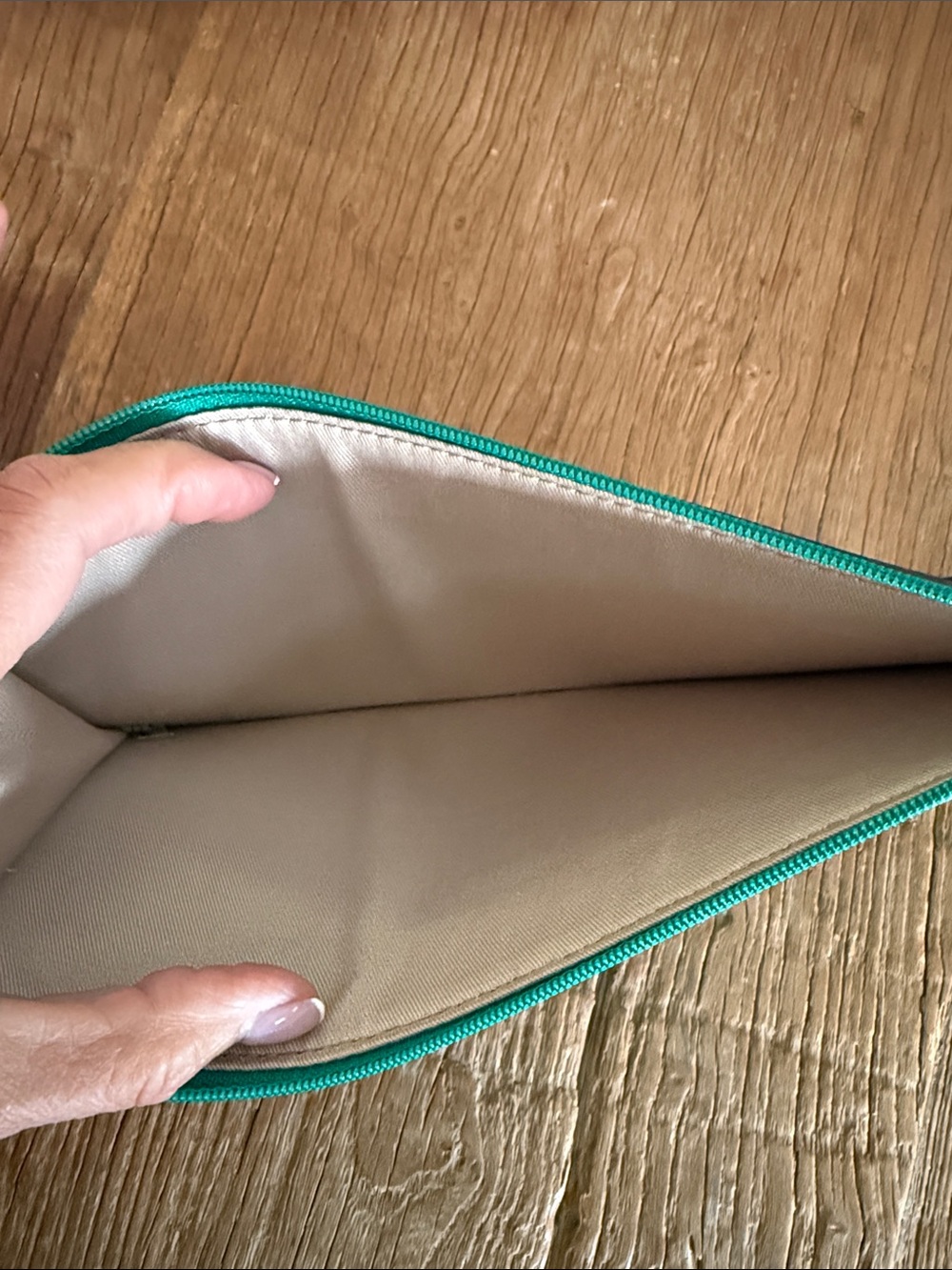 Coach Teal Zip Card & Key Pouch - Picture 2 of 3